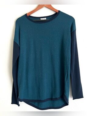SmartWool Women’s Shadow Pine Colorblock Crew Sweater Merino Wool Size M